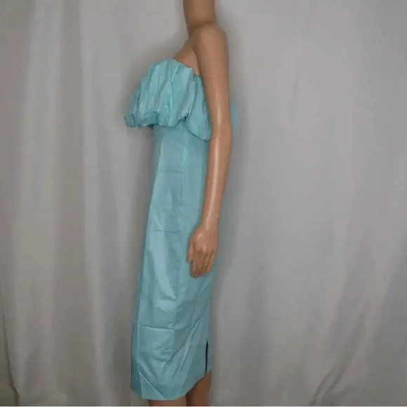 NWT Anthropologie Let Me Be Slim Bubble Dress in Aqua - Picture 8 of 9
